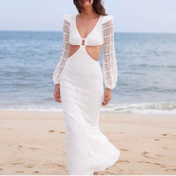 PatBO Dresses & Skirts - White crochet Patbo dress